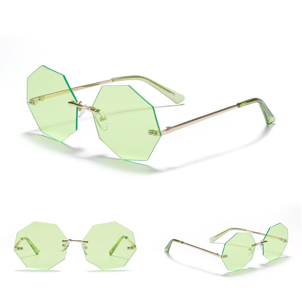 Women's Polygonal Frameless Sunglasses