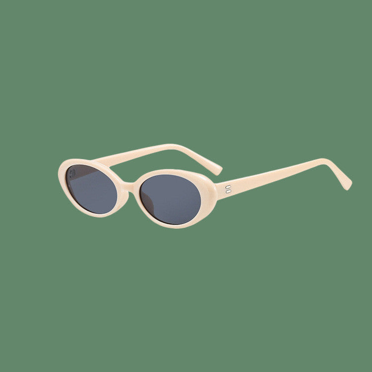 Simple Oval Sunglasses Color UV Protection