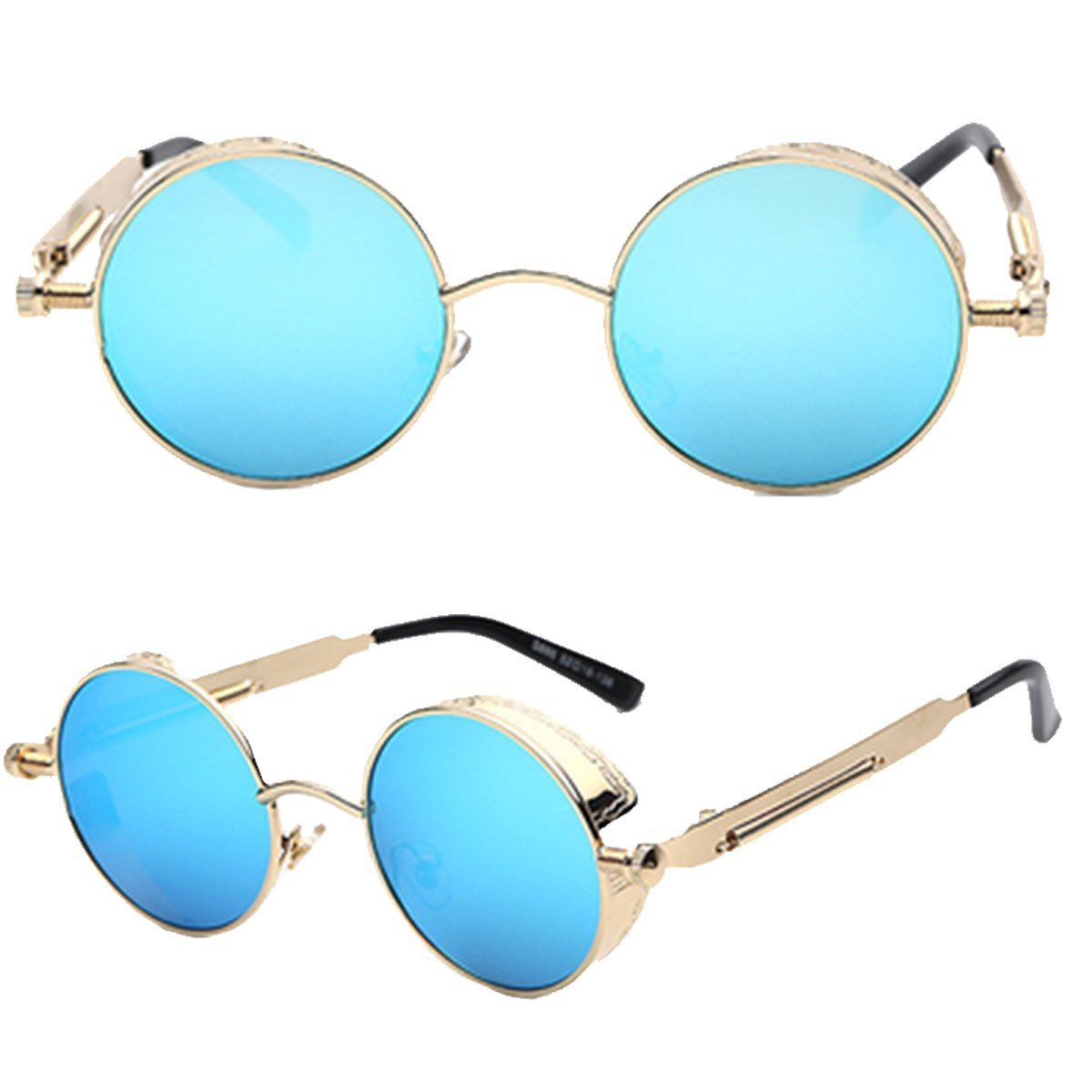 Vintage Round Metal Frame Sunglasses