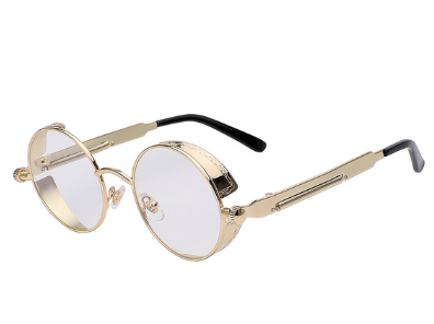 Vintage Round Metal Frame Sunglasses