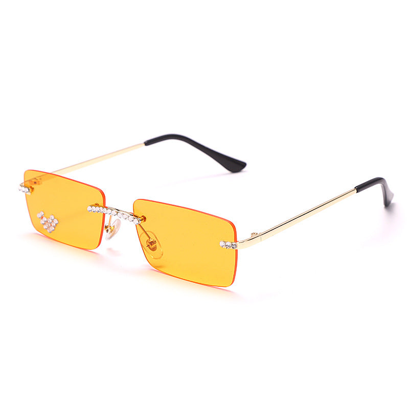 Frameless Trimmed Sunglasses