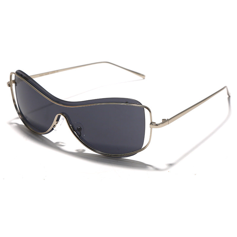 Fashionable Curved Coated Sunglasses Female Technology Sense