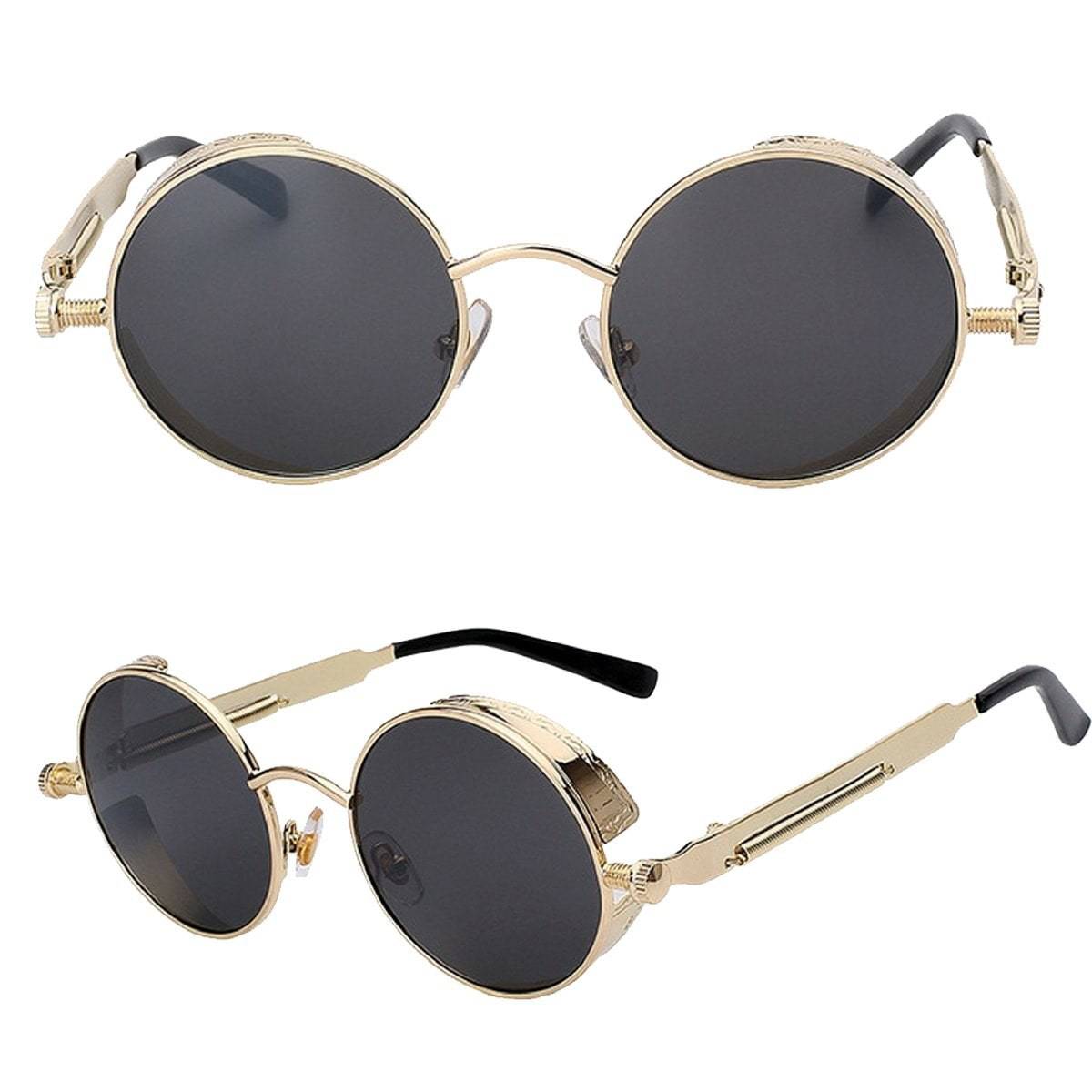 Vintage Round Metal Frame Sunglasses