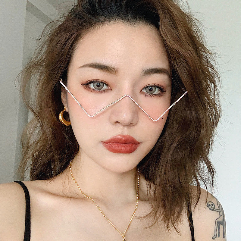 V-Shaped Cat Eye Spectacle Frame