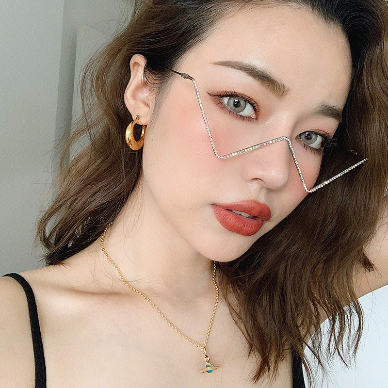 V-Shaped Cat Eye Spectacle Frame