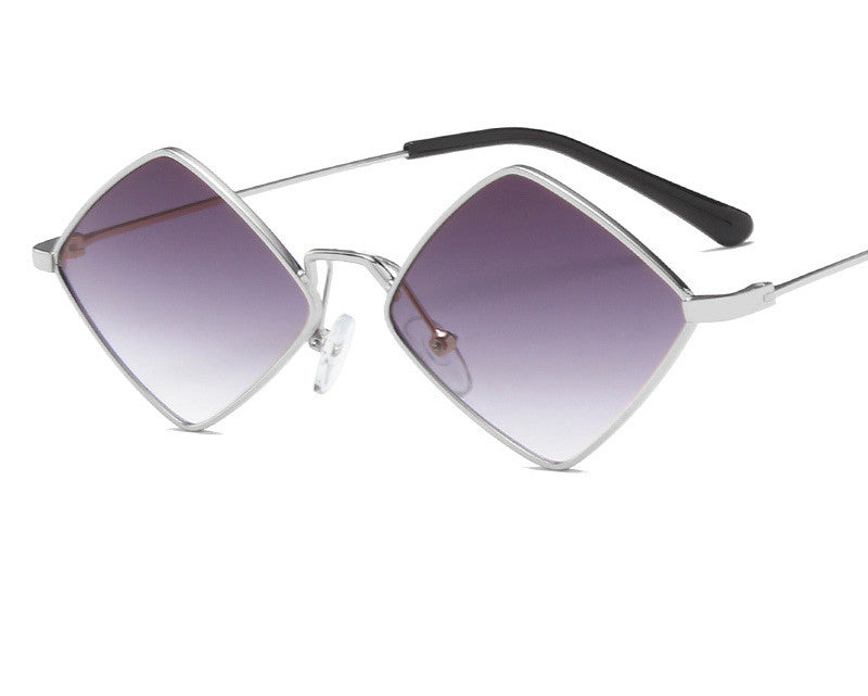 Retro Style Diamond Sunglasses Sunglasses Personality Irregular Metal Sunglasses