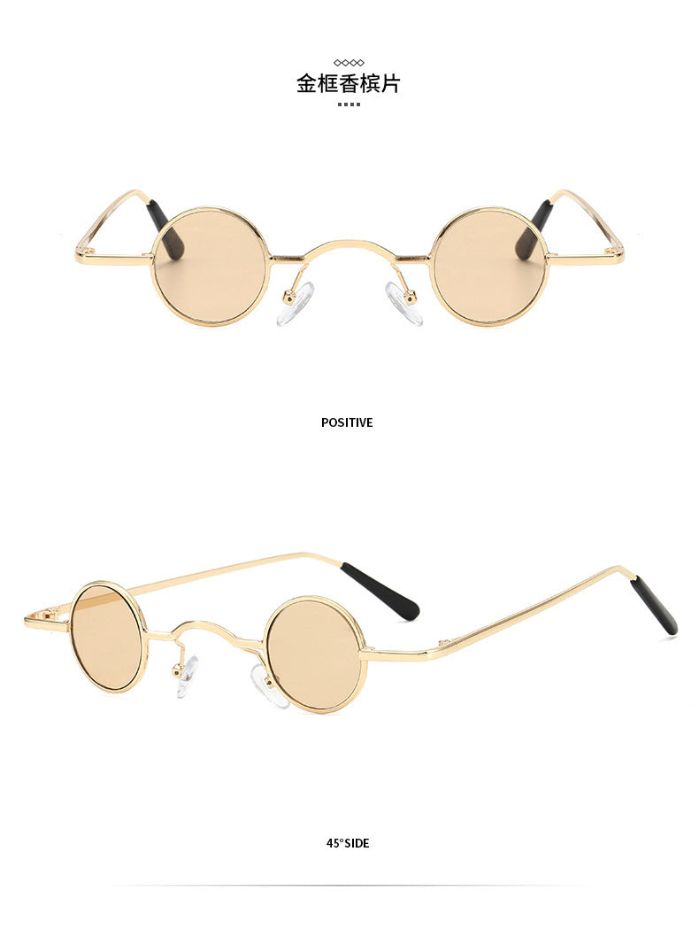 Super Small Round Frame Retro Sunglasses For Men Women Prince Glasses Hip Hop Sunglasses