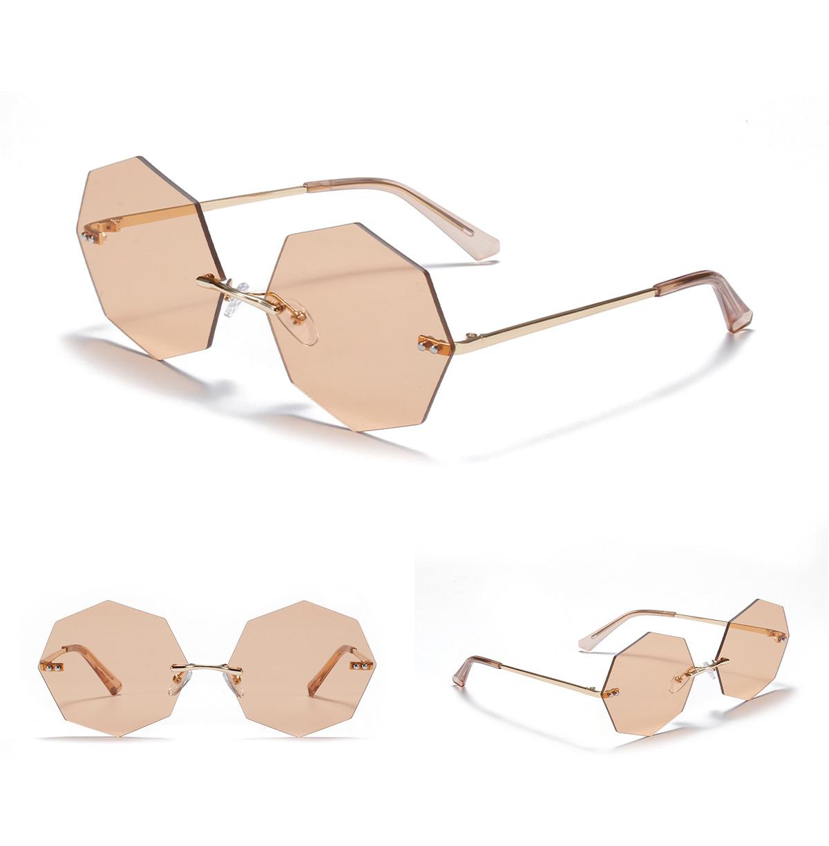 Women's Polygonal Frameless Sunglasses