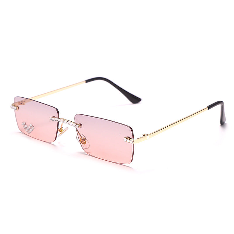 Frameless Trimmed Sunglasses