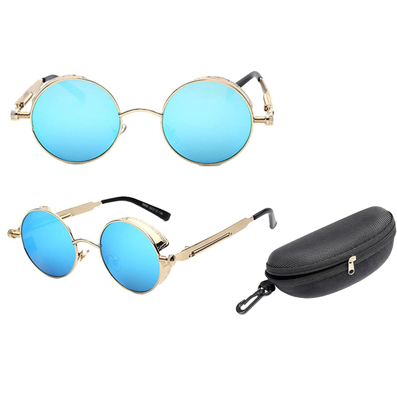 Vintage Round Metal Frame Sunglasses