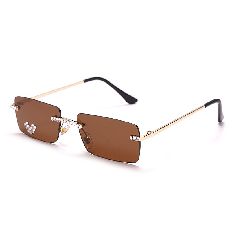 Frameless Trimmed Sunglasses