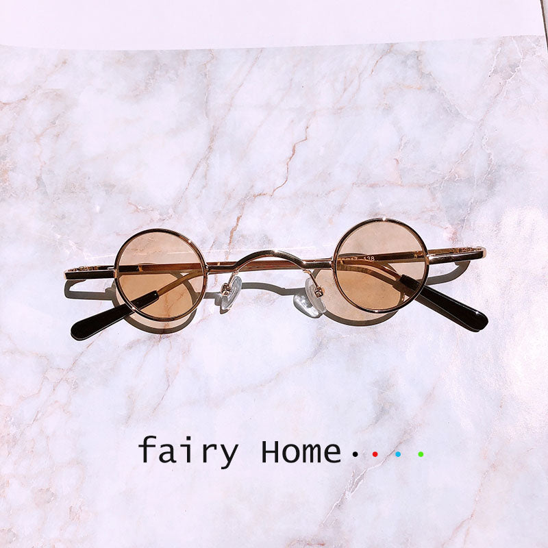 Steampunk Round Sunglasses Women Mirror Vintage