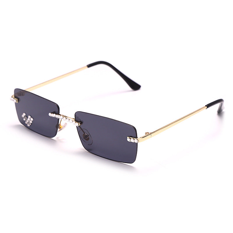 Frameless Trimmed Sunglasses