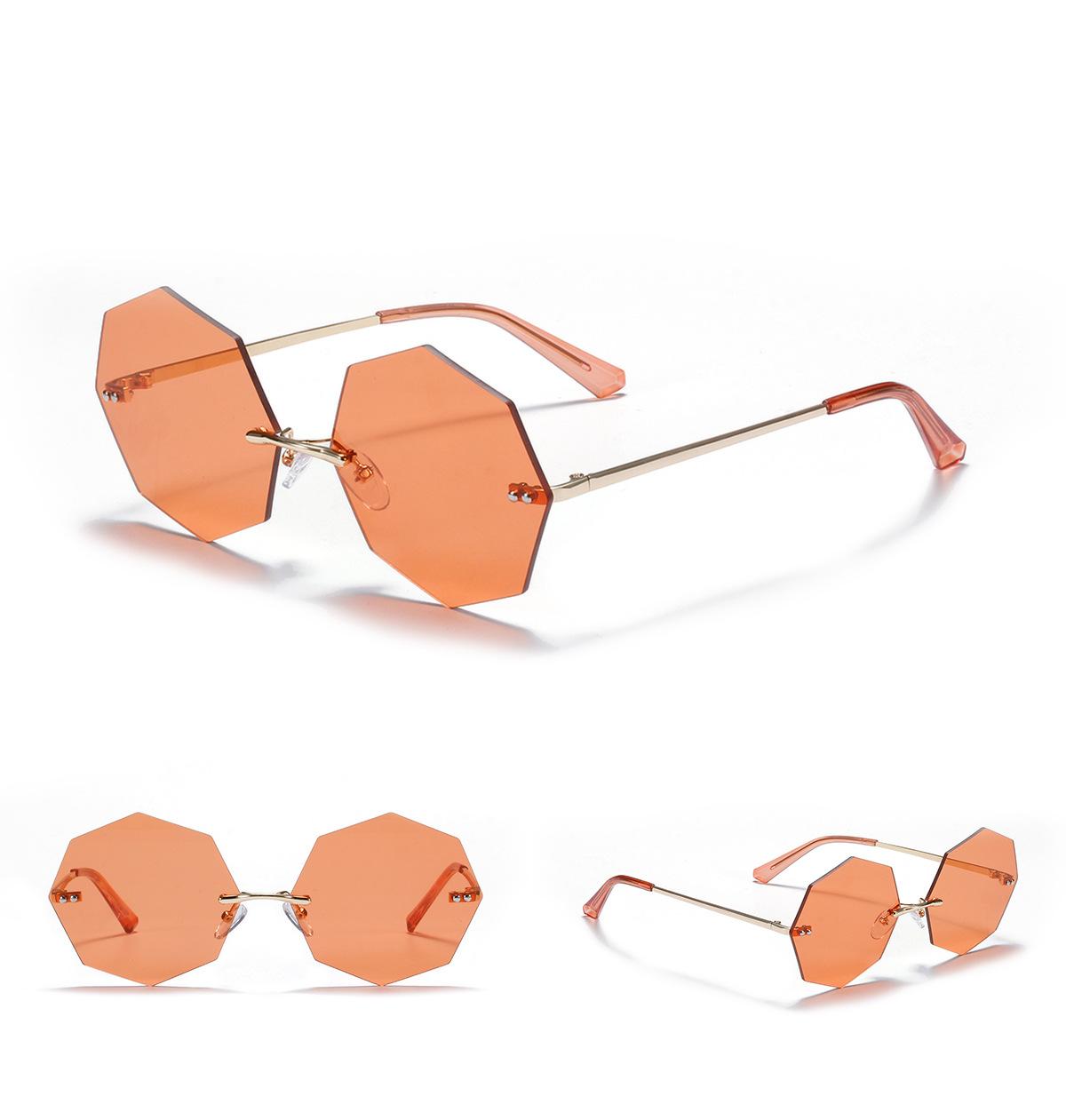 Women's Polygonal Frameless Sunglasses