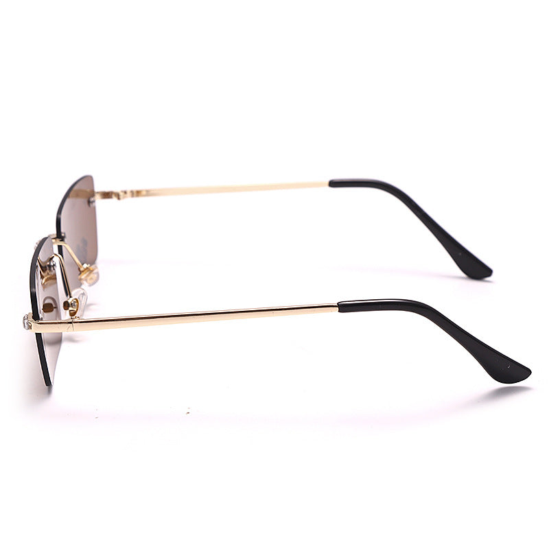 Frameless Trimmed Sunglasses