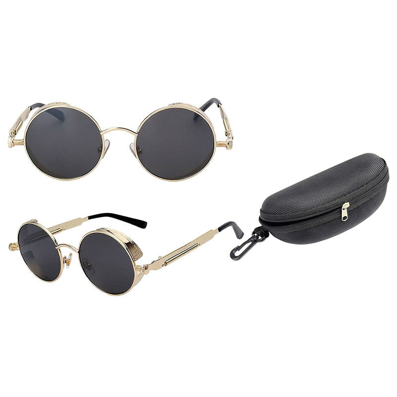 Vintage Round Metal Frame Sunglasses