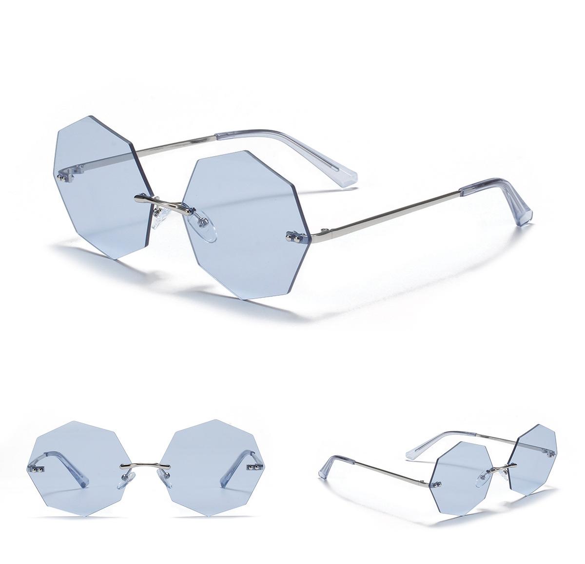 Women's Polygonal Frameless Sunglasses