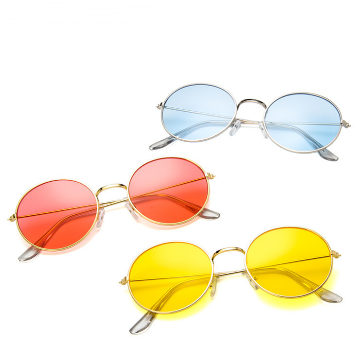 Korean round jelly sunglasses transparent ocean sunglasses sunglasses vintage sunglasses 3019