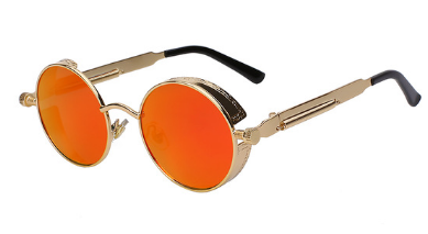 Vintage Round Metal Frame Sunglasses