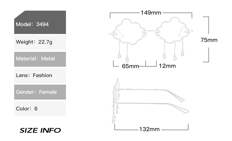 Rainy Rimless Sunglasses