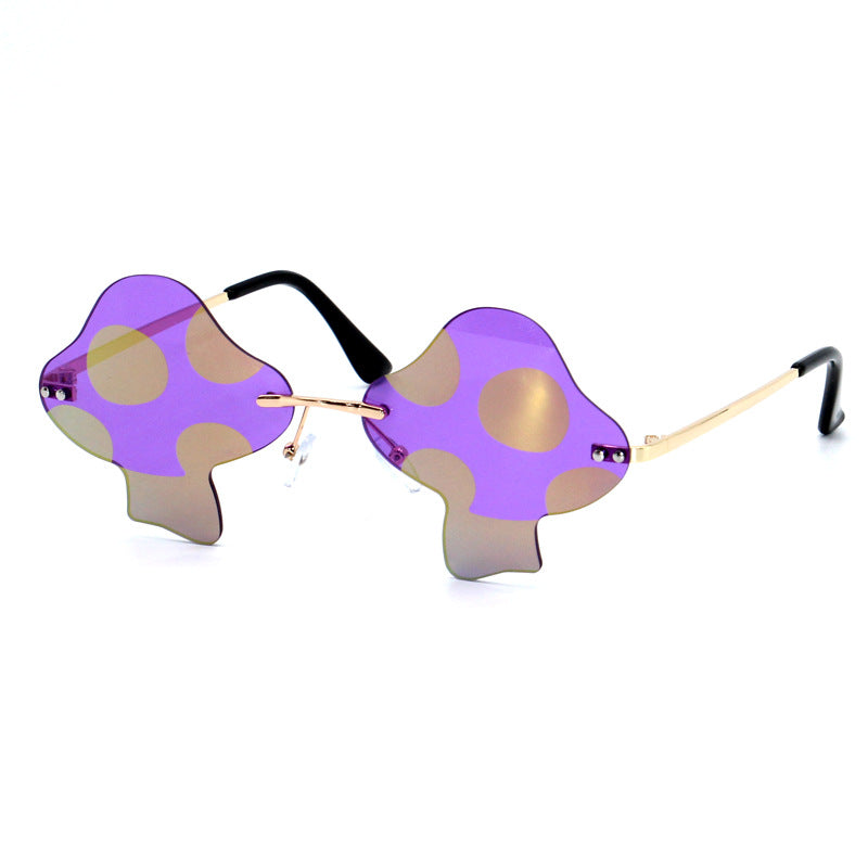 Mushroom Sunglasses Rimless Sunglasses Personality