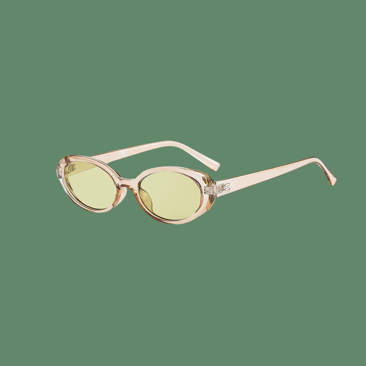 Simple Oval Sunglasses Color UV Protection