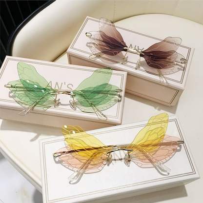 Wing Chain Decorative Women's Sunglasses Photo Glasses
