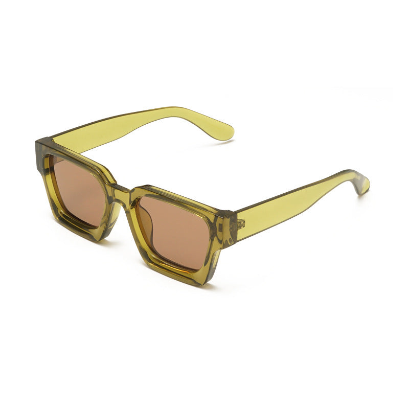 Small Square Frame Pc Sunglasses Without Makeup Personality