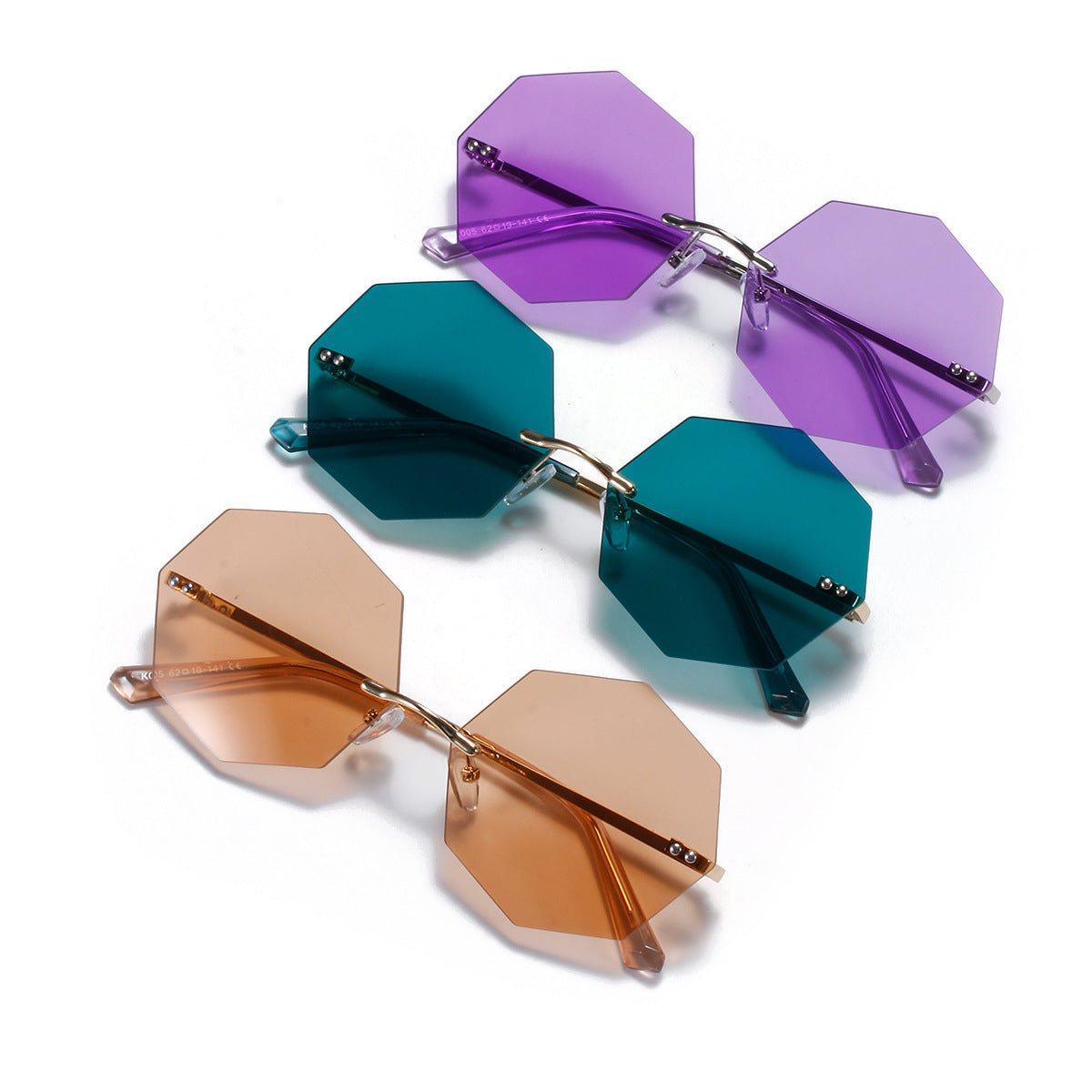 Women's Polygonal Frameless Sunglasses