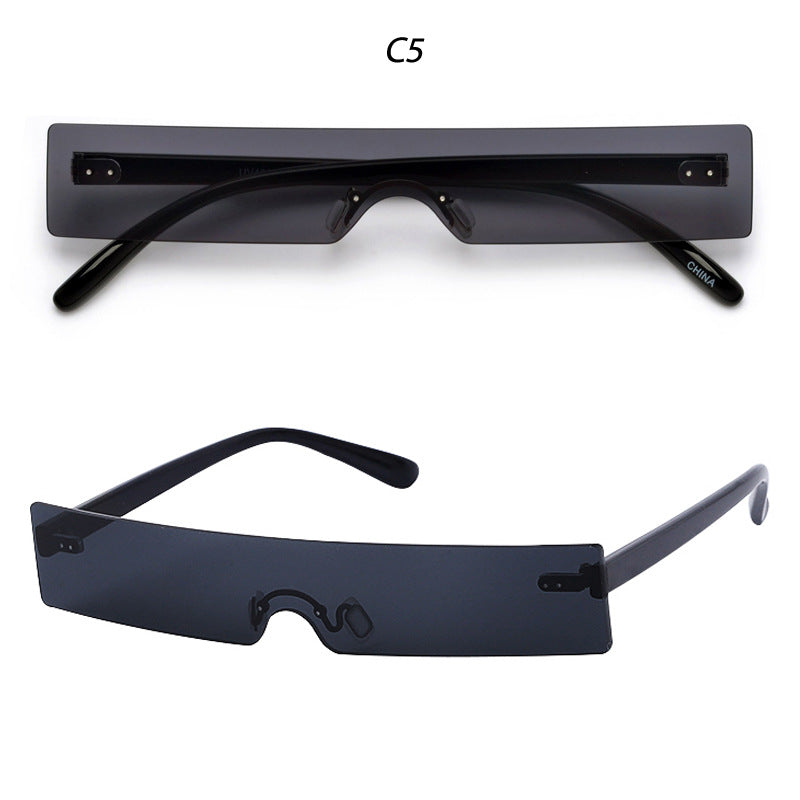 One-piece Square Small Frame Sunglasses