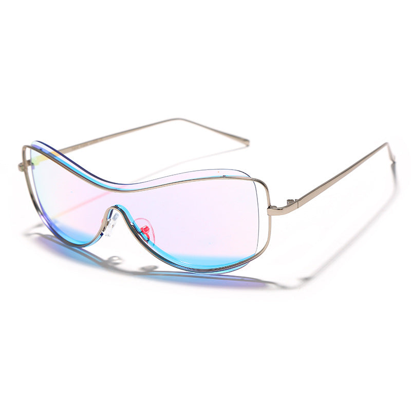 Curved Coated Sunglasses Female Technology Sense